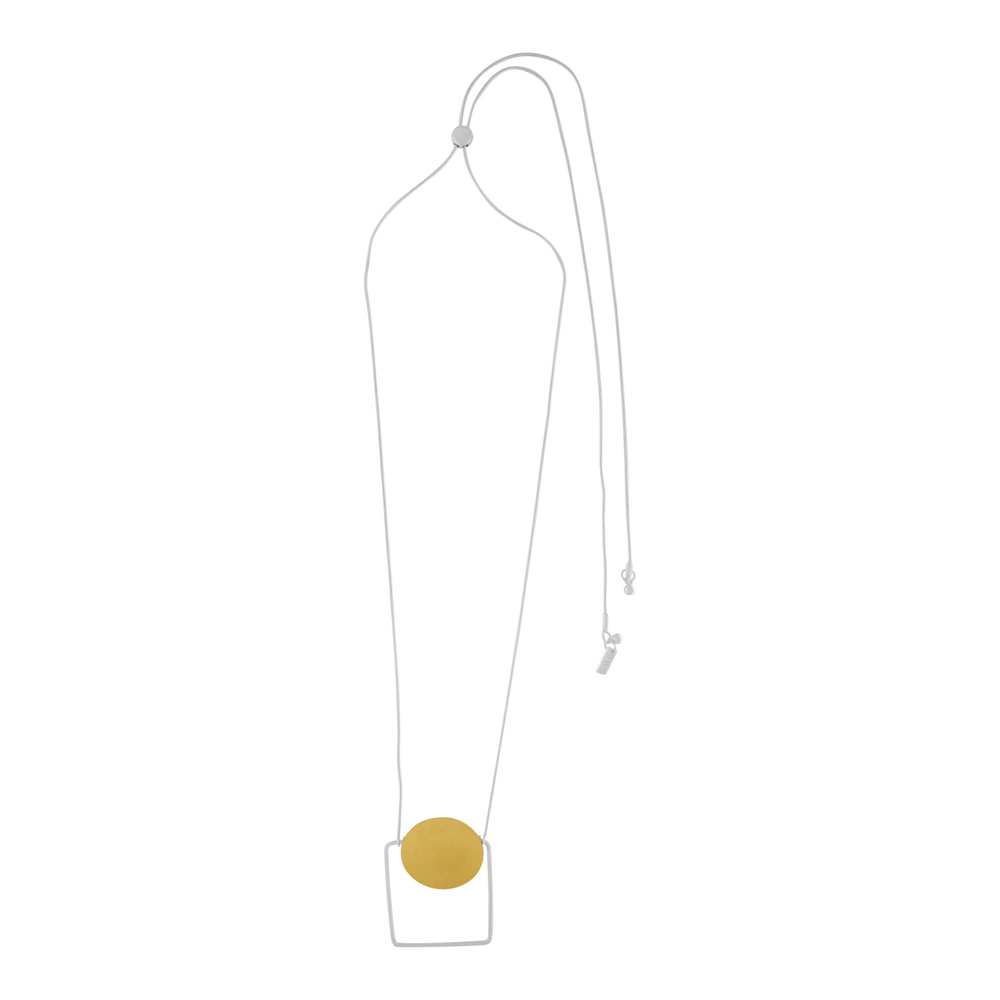 Vanity IN:STORE Collana Regolabile a Due Toni con Punti Quadrati Placcata in Argento