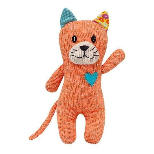 Gatto di pezza a maglia midi arancione
